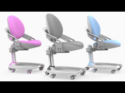Растущее кресло Mealux ZMAX-15 Plus, Y-710 PN, белый металл, обивка розовая однотонная в Магадане - видео 2