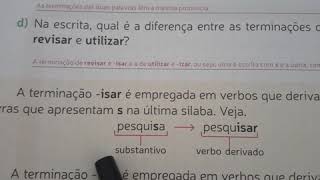 Palavras que terminam com isar/izar.