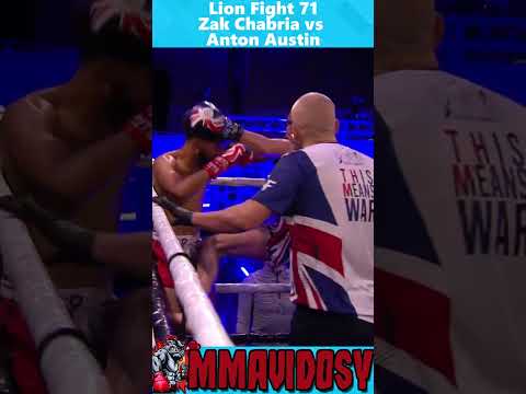 Knockdown Lion Fight 71 - Zak Chabria vs Anton Austin #shorts #muaythai #lionfight