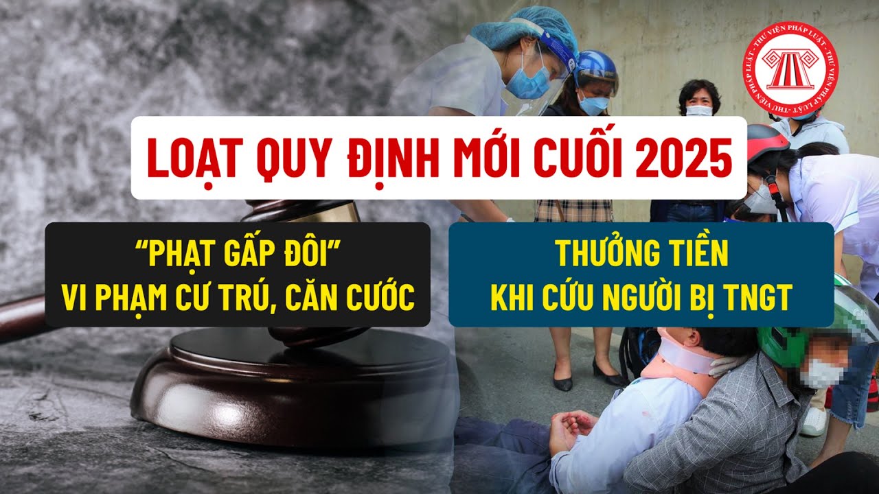 Loạt quy định mới cuối 2025: Tăng phạt mạnh - Thưởng tiền khi cứu người bị TNGT