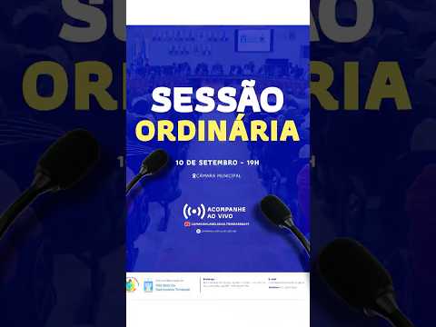 Sessão Ordinária 10/09/2026 #poderlegislativo #sessãoplenária #vilabela #legislação
