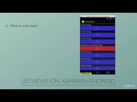 Introduction to Creating a Xamarin.Android App With Scrolling Lists