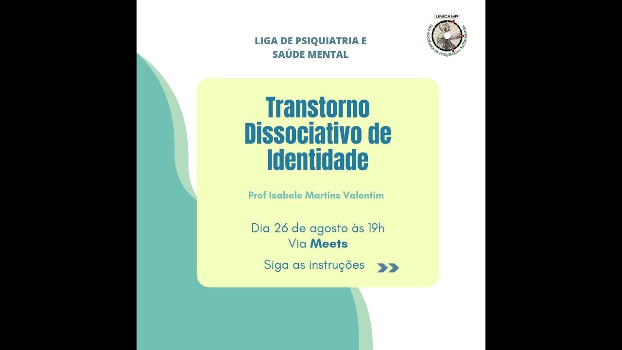 Aula 26/8/21: Transtorno Dissociativo de Identidade