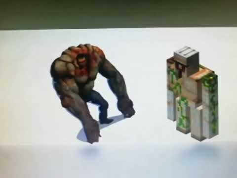 Tank (Left 4 Dead) vs Iron Golem (Minecraft) | Drawing Cartoons 2