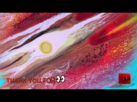 Acrylic Pour Painting #371 Swipe the Moon 🔉