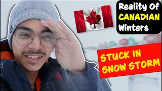 My First Snow Storm In Canada | Worst Snow Storm Experience | International Student