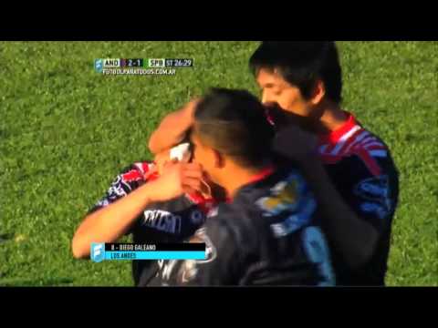 Gol de Galeano. Los Andes 2 - Sp. Belgrano 1. Fecha 33. B Nacional 2015. FPT