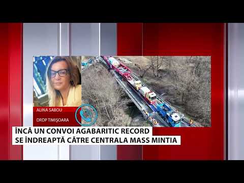 Încă un convoi agabaritic record se îndreaptă către Centrala MASS Mintia