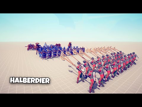 HALBERDIER VS EVERY UNITS - Totally Accurate Battle Simulator TABS