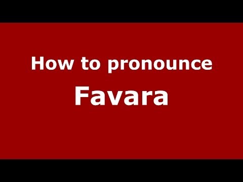 How to pronounce Favara