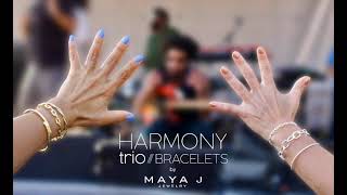 Maya J Harmony Trio Bracelet Set (Yellow)