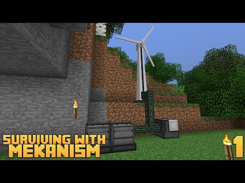 Surviving With Mekanism v9 :: Ep.1 - Wind Generator & Metallurgic Infuser