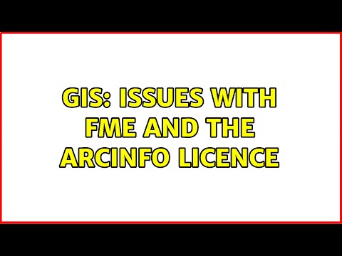 GIS: Issues with FME and the ArcInfo licence