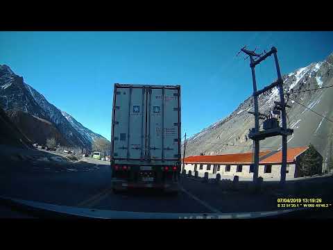 Dirigindo de Puente del Inca até o Vale do Rio Mendoza, Argentina 2019-07-04