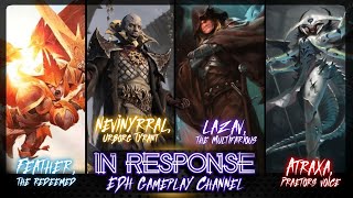Feather vs Nevinyrral vs Lazav vs Atraxa: EDH Gameplay