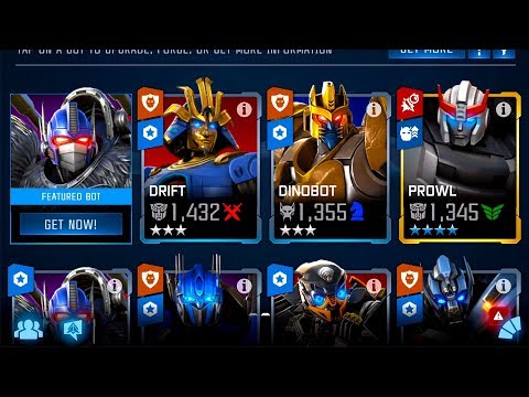 MY FULL ROSTER! 4 STAR BOTS, MAXED OUT 3 STAR BOTS! - TRANSFORMERS : Forged To Fight
