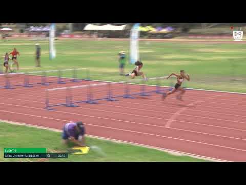 Girls U14 80m Hurdles Heat 1: 2024-25 State Combined Event Championships