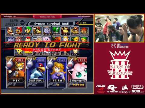 Webwipe & Espi vs. Yakal & Bladewise - Melee Doubles LF - Kings of Vancouver III