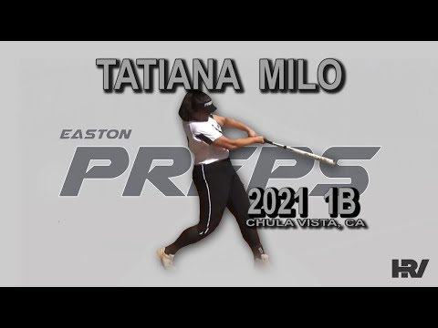 2021 Tatiana Milo 1B Softball Skills Video - Easton Preps San Diego - Moody