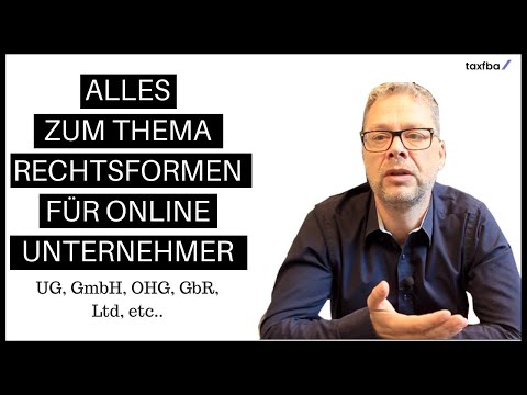 RECHTSFORMEN - Welche Rechtsformen gibt es und passen zu mir als Amazon Händler?