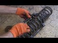 Мерседес 123 Как установить пружину с помощью стяжек, замена пружины 