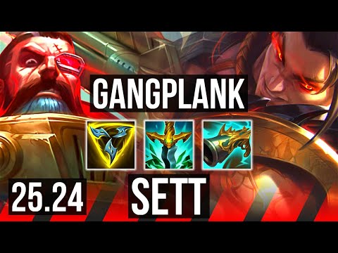 GANGPLANK vs SETT (TOP) | Good KDA: 9/1/5, 51K damage | KR Diamond | 25.24