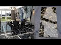 Springletile Black And Gold Marble Effect Floor Tile