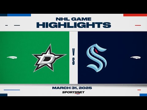 NHL Highlights | Stars vs. Kraken - March 31, 2025