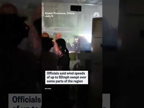 Rare tornado touches down in central China