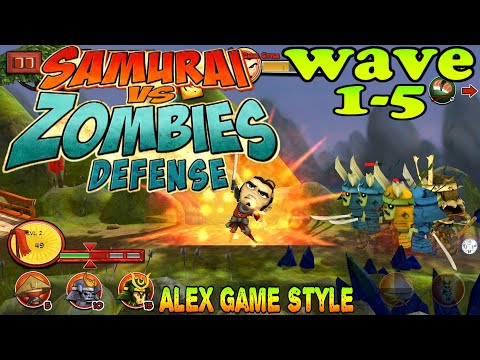 Samurai vs Zombies Defense - Wave 1-5 Cool Game Ep.1 (Action Game)