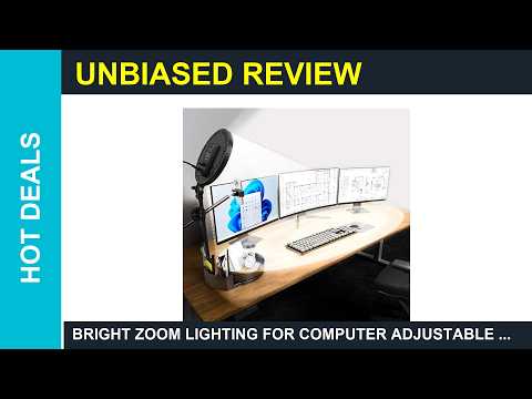 Zoom Lighting for Computer, Adjustable Desk Lighting for Video Calls, 30 Light Modes Video Conference Light, Desk Ring Light with Stand for Webcam, Meetings, Live Stream, Home Office. CRI 97.8 video review thumbnail