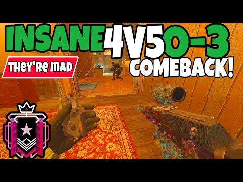 INSANE 4v5 0-3 COMEBACK in R6 RANKED