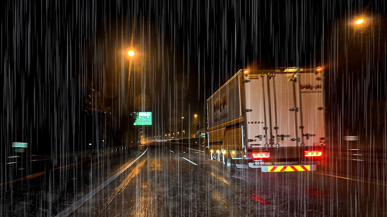 ☔️Lonely Midnight Drive on a Rainy Highway😴for Sleep & Relaxation (Real Footage, Not AI)