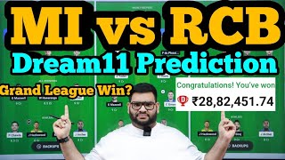 MI vs RCB Dream11 Prediction 2023|MI vs RCB Dream11|MI vs RCB Dream11 Team|