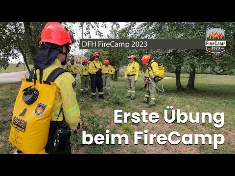 Erste Übung beim FireCamp - Löschrucksack und Wundstreifen 🚒