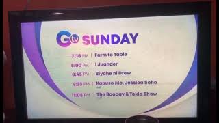 GTV Schedule Sunday