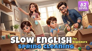 Family Spring Cleaning Together | Easy English Listening Story for Beginners (A1-A2 Level)
