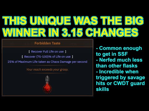 Endgame Uniques Series - Forbidden Taste - The Life Flask You Can Now Automate - Path of Exile POE