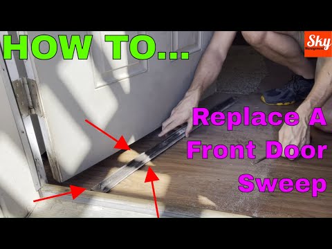 Replace an outside door sweep or bottom door seal