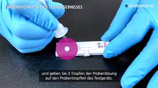 [German subtitle] Guide for STANDARD Q COVID-19 Ag Test (professional use only)