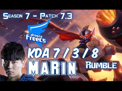 AFs MaRin RUMBLE vs RENEKTON Top - Patch 7.3 KR Ranked