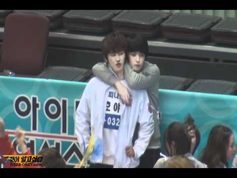 120108 mbc idol athletics championships - hoya fancam compilation