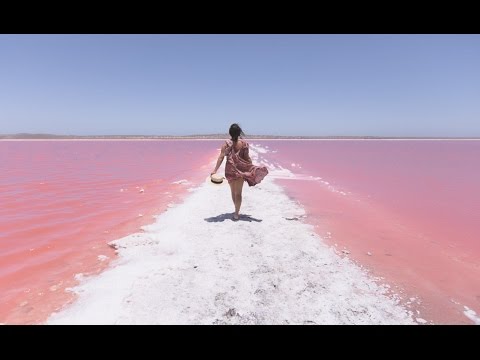 Secret Pink Lake, Austrália Ocidental (Dji Phantom 4 Pro)
