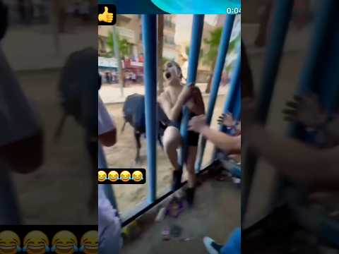 Women attacked by bull 😱 #shorts