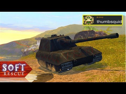 Jg.Pz. E100: 2vs5 , 6500 Damage - WOT BLITZ -