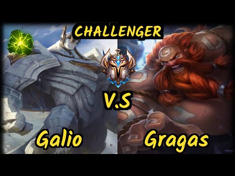 Keria (GALIO) vs GRAGAS - BOTTOM SUPPORT CHALLENGER GAMEPLAY - KR