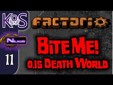 Factorio 0.15 Bite Me! Ep 11: OIL FLOW - Death World COOP MP Gameplay, Let's Play