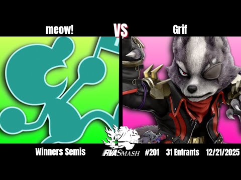 RVA Smash 201 | meow! (Mr. Game & Watch) vs Grif (Wolf) | Winners Semis | 31 Entrants | SSBU