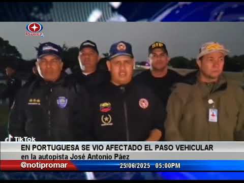 En Portuguesa se vio afectado el paso vehicular en la autopista José Antonio Páez