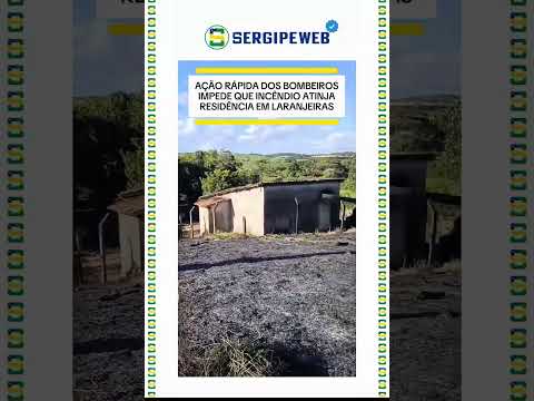 🚨🔥 AÇÃO RÁPIDA DOS BOMBEIROS IMPEDE QUE INCÊNDIO ATINJA RESIDÊNCIA EM LARANJEIRAS